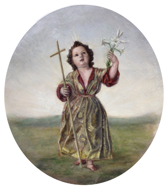 Niño Jesús con azucenas