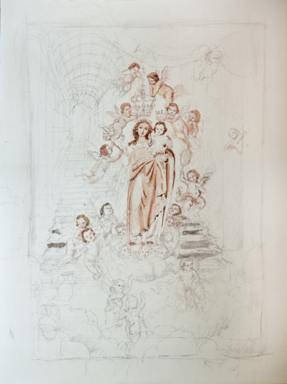 Boceto Virgen de las Nieves