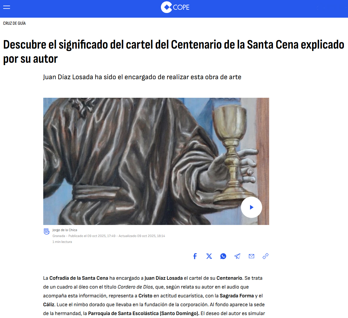 Cope cartel centenario