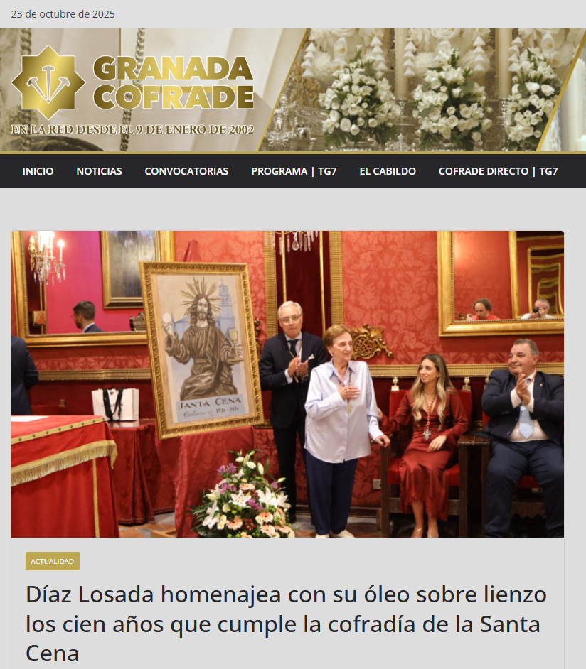 Granada Cofrade centenario Cena